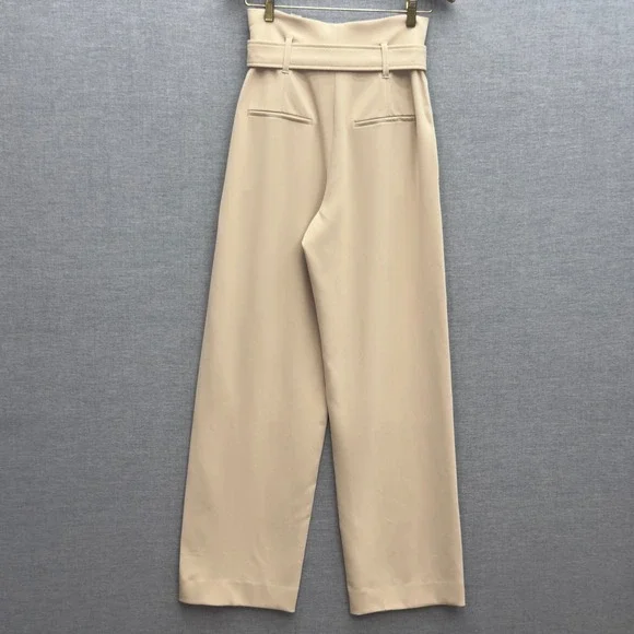 Babaton Aritzia Power Pants Wide Leg Belted High Rise Trousers Size 4 - Picture 4 of 13